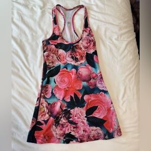 Lululemon Pink Floral Racerback Tank